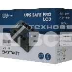 Источник бесперебойного питания SMARTWATT UPS SAFE PRO LCD 1000 черный 1000/600 ВА/Вт, напольный/настенный, линейно-интерактивный, LCD дисплей, Shuko CEE7/4 - 8 шт. (4 шт. с резервным питанием, 4 шт. - сетевой фильтр), фото2