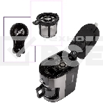 Кофемашина Kitfort КТ-782 1050Вт нержавеющая сталь/черный, фото2