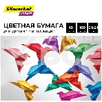 Бумага цветная Silwerhof для оригами и аппликации тонированная 100л. 10цв. Create 80г/м2 210х210мм, фото 1