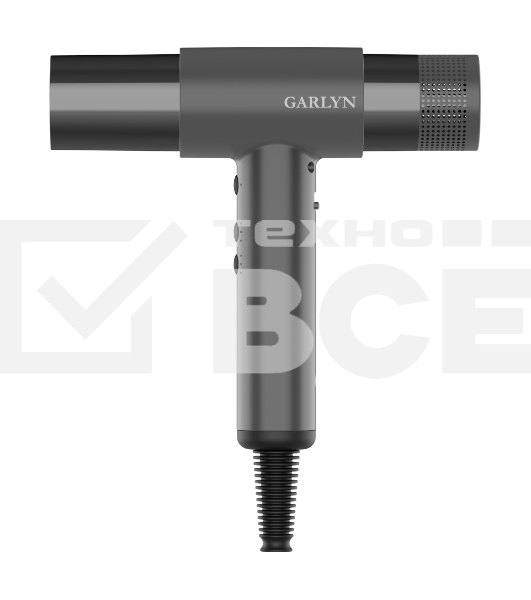 Фен GARLYN Air Multi Pro серый/черный, 1800 Вт, ионизация