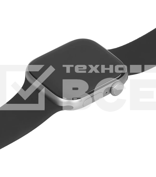 Умные часы Apple Watch Series 11 A3331 42мм OLED корп.серый космос Sport Band рем.черный разм.брасл.:M/L (MEQX4LW/A)