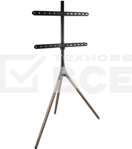 Кронштейн Kromax OMEGA-11 черный/деревянный, 3 шт/уп, Стойка-тренога, для 1 TV 32'-70', max вес 35 кг, пов. ±180°, высота 1385 мм, max VESA 600x400 мм