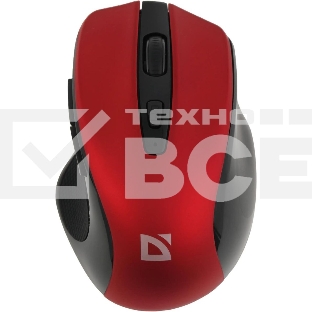 Мышь беспроводная Defender Prime MB-053 красный, 1600 dpi, радиоканал, USB, кнопки - 6