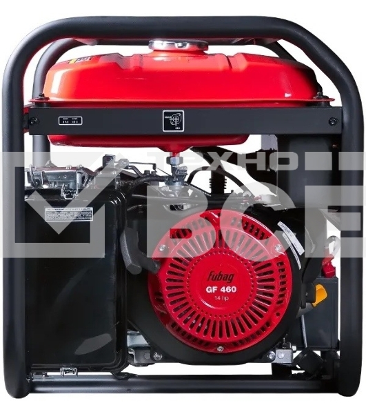 Генератор бензиновый FUBAG BS 8000 DA ES 641018 Мах мощность, (LTP), 9,5 кВА, Длительная мощность (COP), 7.5 кВт 25 бака л, объем 459 см, мощность 10,29/14 кВт/л.с., 230/400 В, 84 дБ (7 м), 102 Вес, кг