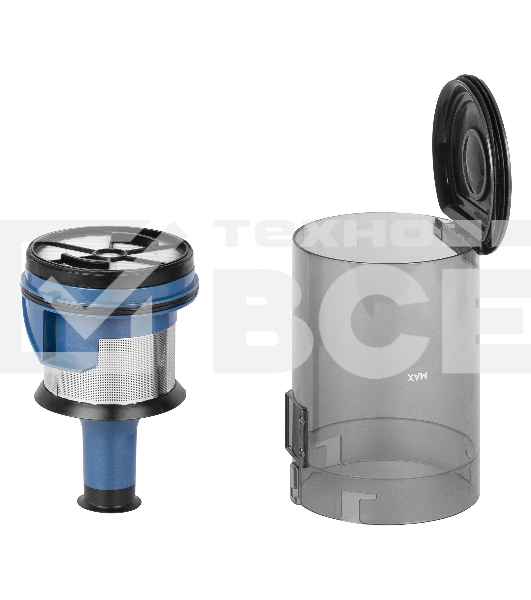 Пылесос вертикальный BBK BV3005 серый/синий, питание от аккумулятора, 160 Вт, уборка сухая, пылесборник 0.6 л