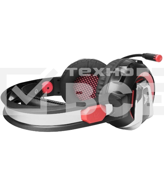 Гарнитура Crown CMGH-3000 чёрный/красный, проводная, подсветка