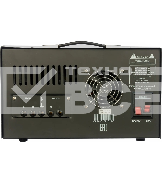 Стабилизаторы напряжения Ресанта АСН-10000/1-ЭМ 63/1/8 Стабилизатор 220В±2%, Габариты 400х323х183, Вес 24 кг