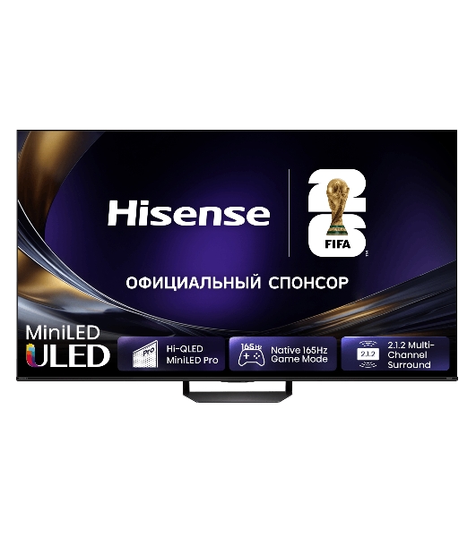 Телевизор Hisense 65' 65U7S PRO черный Mini LED 4K UHD 165Hz Smart TV