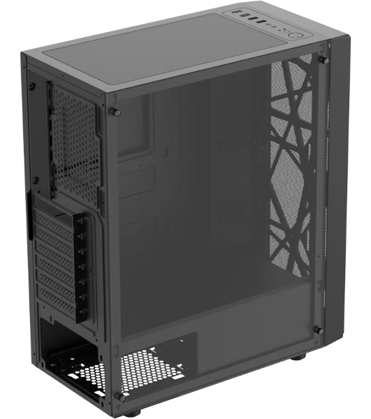 Корпус Formula Mana V2 Black, Midi-Tower, чёрный, без вентиляторов в комплекте