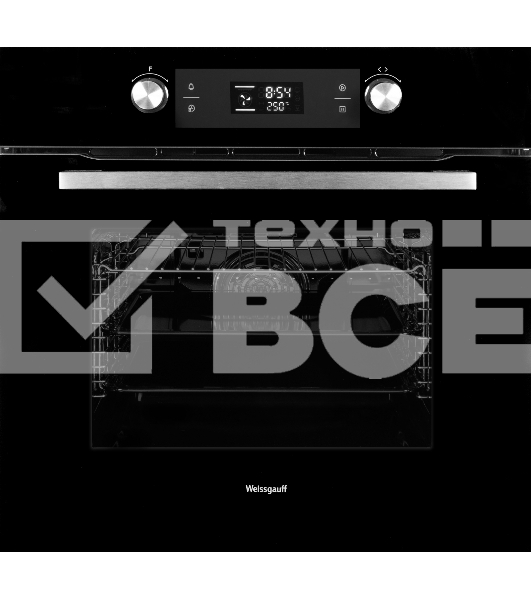 Духовой шкаф Электрический Weissgauff EOM 691 PDBS черный, встраиваемый