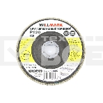 Круг лепестковый торцевой  Willmark'' 150мм P120 T29 100 лепестков шлифовальный (40556K), фото 1