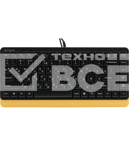 Клавиатура + мышь A4Tech Fstyler F1110 клав:черный/желтый мышь:черный/желтый USB Multimedia (F1110 BUMBLEBEE)