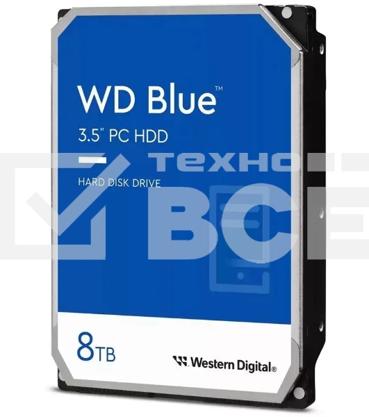 Жесткий диск WD SATA-III 8TB WD80EAAZ Desktop Blue (5640rpm) 256Mb 3.5