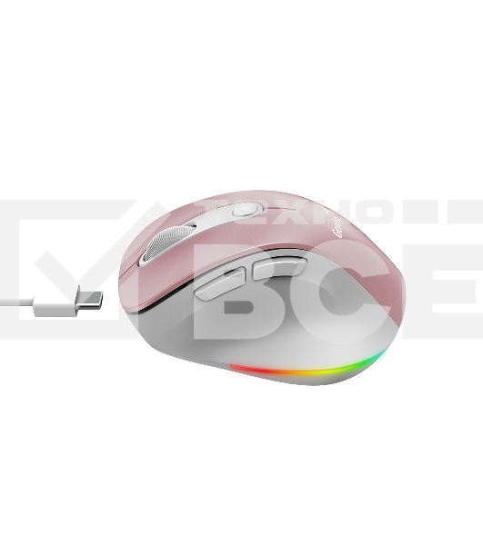 Мышь беспроводная Genius Ergo 9000S Pro розовый, 2400 dpi, радиоканал, Bluetooth, USB, кнопки - 6