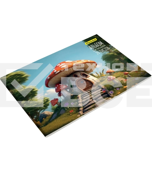 Альбом для рисования Silwerhof 20л. A4 Сказочный мир 4диз. картон скрепка