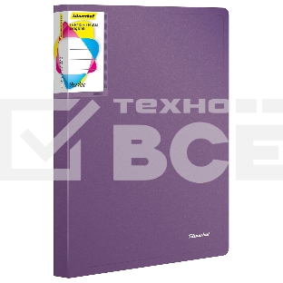 Папка на 2-х кольцах Silwerhof Perlen 271957-73 A4 1мм кор.38мм внутр. с вставкой сиреневый металлик