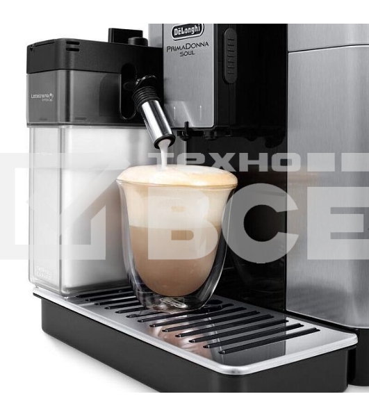 Кофемашина DeLonghi ECAM 610.75.MB металлик/черный, исп. кофе - зерновой/молотый, 2.2 л, 1450 Вт, 19 Бар