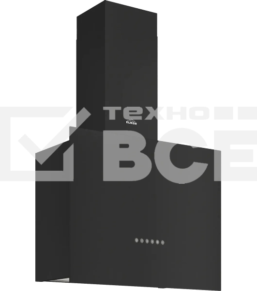 Вытяжка каминная Elikor Метеорит 60П-700-Э4Д черный, управление электронное (1 мотор)