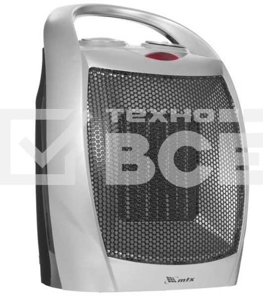 Тепловентилятор MTX FHC-1500, серый, 750/1500 Вт, 15 м2, термостат
