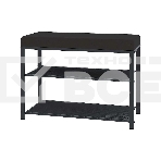 Банкетка ЗМИ Торонто 23S каркас графит,сиденье серый БТ23СГрС, фото2