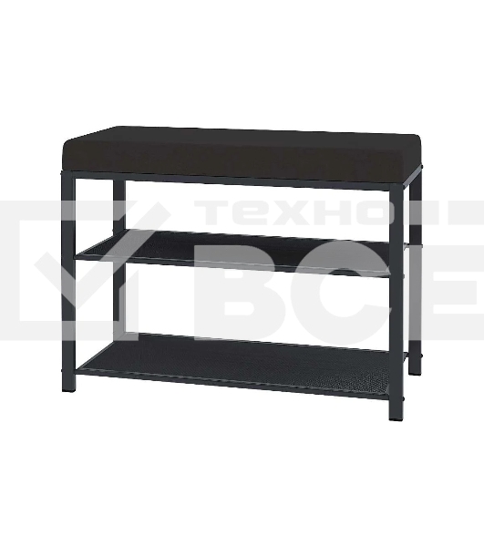 Банкетка ЗМИ Торонто 23S каркас графит,сиденье серый БТ23СГрС