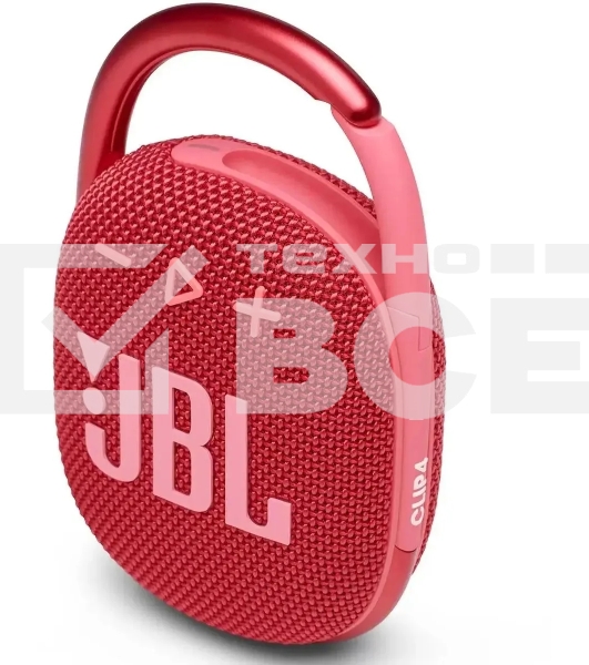 Колонка портативная JBL Clip 4 красный 5W 1.0 BT 15м 500mAh (JBLCLIP4REDAM)