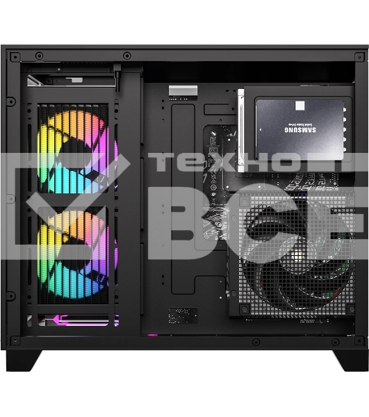 Компьютерный корпус AeroCool/Formula Crystal Z9ML Floe черный без БП mATX 4x120мм 2xUSB 3.0 audio bott PSU