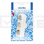 Тройник Smartbuy (SBE-16-A02-3z) 3 гнезда с заземлением плоский 16А 250B, фото2