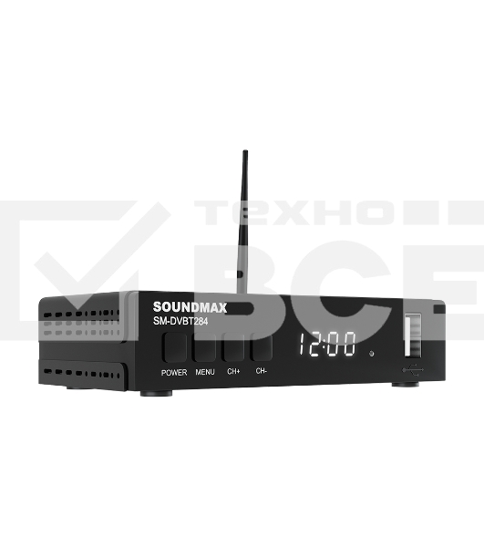 Приставка для цифрового ТВ SOUNDMAX SM-DVBT284 черный