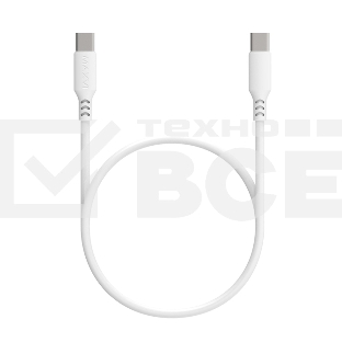 Кабель Maxvi MC-A20 white Type-C - Type-C, 2A ток макс. нагрузки 2А, макс. напряжение 5V, длина кабеля 1м, материал PVC, белый