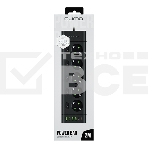 Сетевой фильтр QUMO Power Bar Light SPFSU2 (P-0009), 5 розеток, 2500 Вт, 10A, каб.3м 3*1 мм медь, 4U+2C (2,4A),Bl, фото4