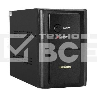 Источник бесперебойного питания ExeGate EX292607RUS SpecialPro UNB-2000.LED.AVR.1SH.2C13.RJ.USB 2000VA/1200W, LED, AVR,1*Schuko+2*C13, RJ45/11, USB, металлический корпус, черный