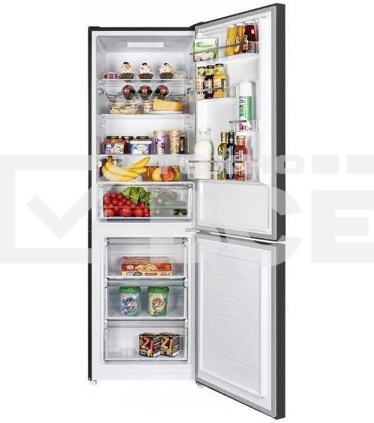 Холодильник Maunfeld MFF185SFSB черный мат. двухкамерный 211/104л морозилка снизу