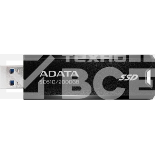 Внешний SSD ADATA SC610, 2TB, USB 3.2 Gen 2 Type-A, R/W 550/500, черный