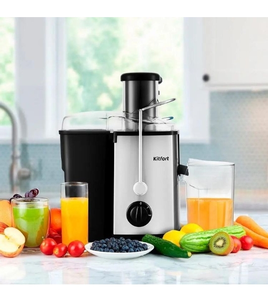 Соковыжималка центробежная Kitfort KT-1116 600Вт стальной