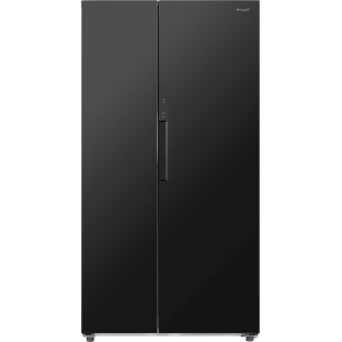 Холодильник Weissgauff WSBS 550 Built-in NoFrost Inverter черный двухкамерный 325/190л морозилка сбоку, No Frost, Side by Side