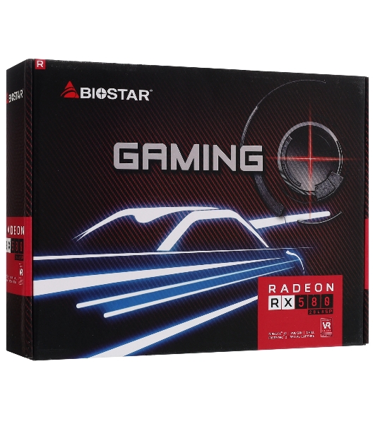 Видеокарта Biostar AMD Radeon RX 580 2048SP, 8 GB GDDR5, 256 bit, 2xDisplayPort, HDMI, GPU 1244 MHz