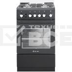 Плита Газовая De Luxe 5040.40г (кр) ЧР-015 черный (стеклянная крышка) реш.чугун, фото2