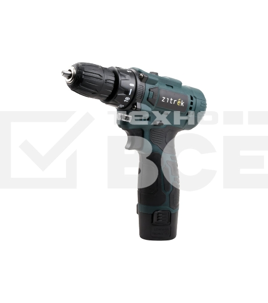 Дрель-шуруповерт аккумуляторная Zitrek Green 12V Max 085-1016, Аккумуляторная, 12В, 2 АКБ