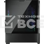 Компьютерный корпус Cougar Airface RGB Black, 2х140мм + 1x120мм ARGB Fan, ARGB Fan Hub, без БП, черный, ATX, фото3