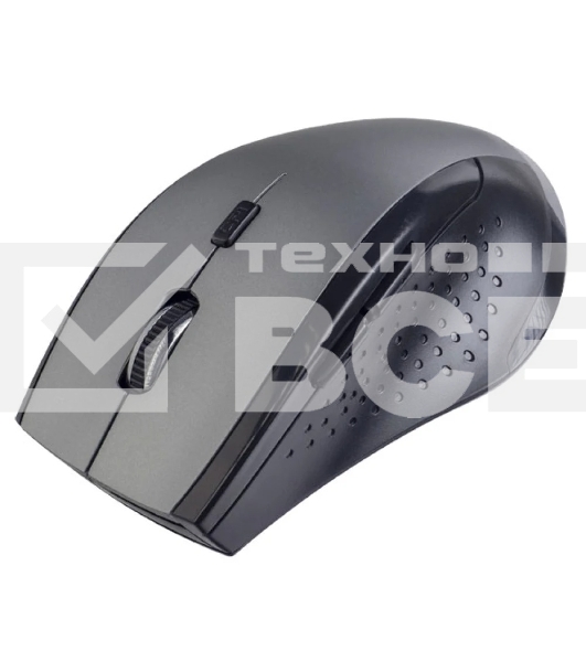 Мышь беспроводная Perfeo DAILY серый металлик, 1600 dpi, радиоканал, USB, кнопки - 6