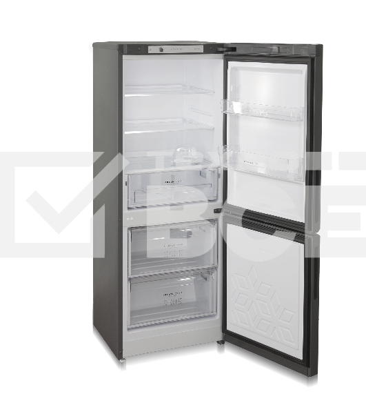 Холодильник Бирюса W6141 графит двухкамерный 165/60л морозилка снизу