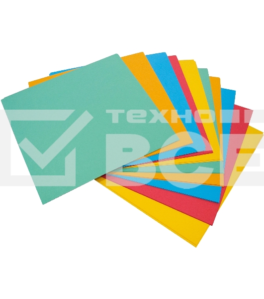 Бумага цветная Silwerhof для оригами и аппликации тонированная 100л. 10цв. Create 80г/м2 210х210мм