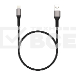 Дата-кабель Maxvi MC-21L USB-Lightning 2.4А, 1м, black-grey, фото 1