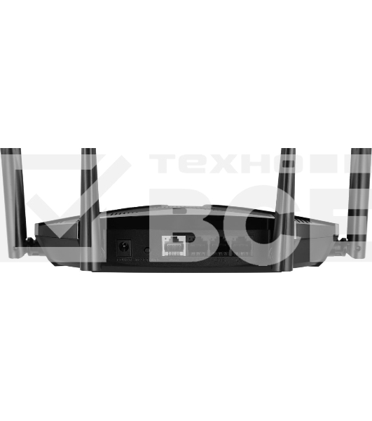 Двухдиапазонный роутер MERCUSYS MR80X AX3000 Wi-Fi 6, до 574 Мбит/с на 2,4 ГГц + до 2402 Мбит/с на 5 ГГц,4 фиксированные внешние антенны, 3 гигабитных порта LAN, 1 гигабитный порт WAN