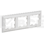 Рамка 3-м IEK BR-M32-12-K91 BRITE РУ-3-БрАБ арктич. бел./бел., фото 1
