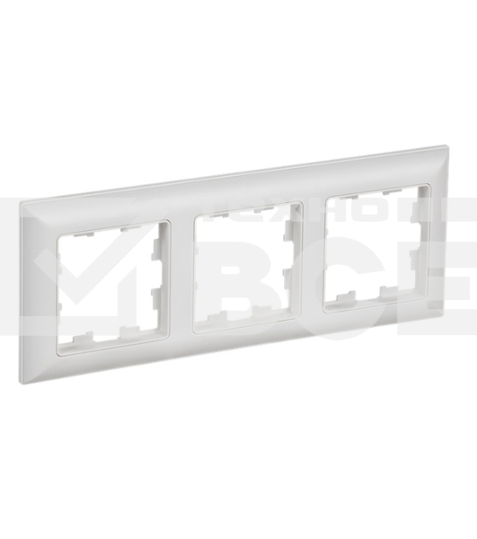 Рамка 3-м IEK BR-M32-12-K91 BRITE РУ-3-БрАБ арктич. бел./бел.
