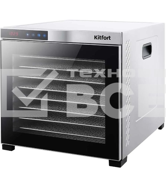 Сушилка для овощей и фруктов Kitfort КТ-1910 10под. 1000 Вт, нержавеющая сталь