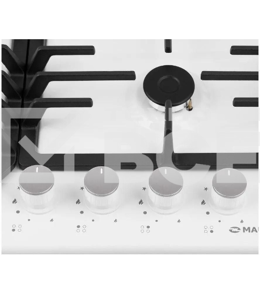 Газовая варочная панель Maunfeld EGHE.64.43CW/G, 4 конфорки, эмалированная сталь, белый