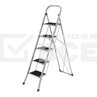 Стремянка стальная Сибртех, 5 широких ступеней 20х30 см с полимерным покрытием